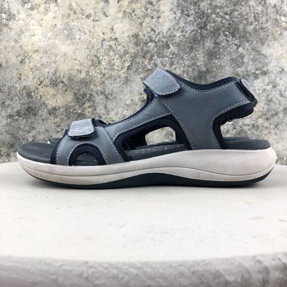 Clarks Women's Size 7M Cloudsteppers Mira Bay Denim Blue Strappy Sandals - Picture 6 of 15